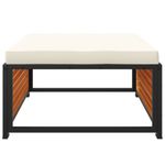 Casa si Gradina - Gradina si terasa - Mobilier exterior - Canapele si fotolii gradina - Taburet de gradina cu pernă 68x68x30 cm lemn masiv acacia, crem - Infinity.ro