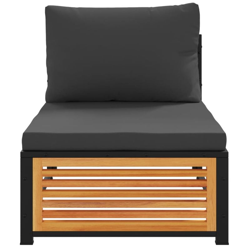 Casa si Gradina - Gradina si terasa - Mobilier exterior - Canapele si fotolii gradina - Canapea de gradina fara cotiere, cu perne, lemn masiv acacia - Infinity.ro