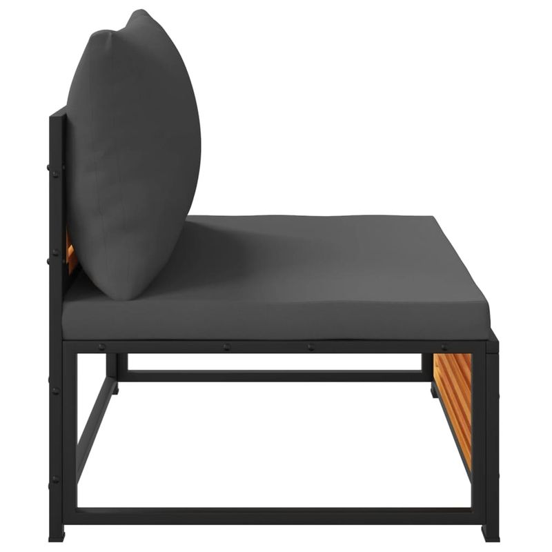 Casa si Gradina - Gradina si terasa - Mobilier exterior - Canapele si fotolii gradina - Canapea de gradina fara cotiere, cu perne, lemn masiv acacia - Infinity.ro