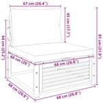 Casa si Gradina - Gradina si terasa - Mobilier exterior - Canapele si fotolii gradina - Canapea de gradina fara cotiere, cu perne, lemn masiv acacia - Infinity.ro
