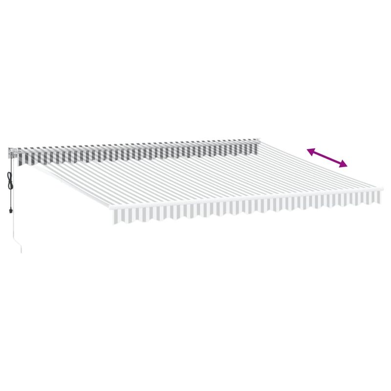 Casa si Gradina - Gradina si terasa - Umbrele si pavilioane - Pavilioane - Copertina retractabila antracit/alb, 4,5x3 m, textil/aluminiu - Infinity.ro