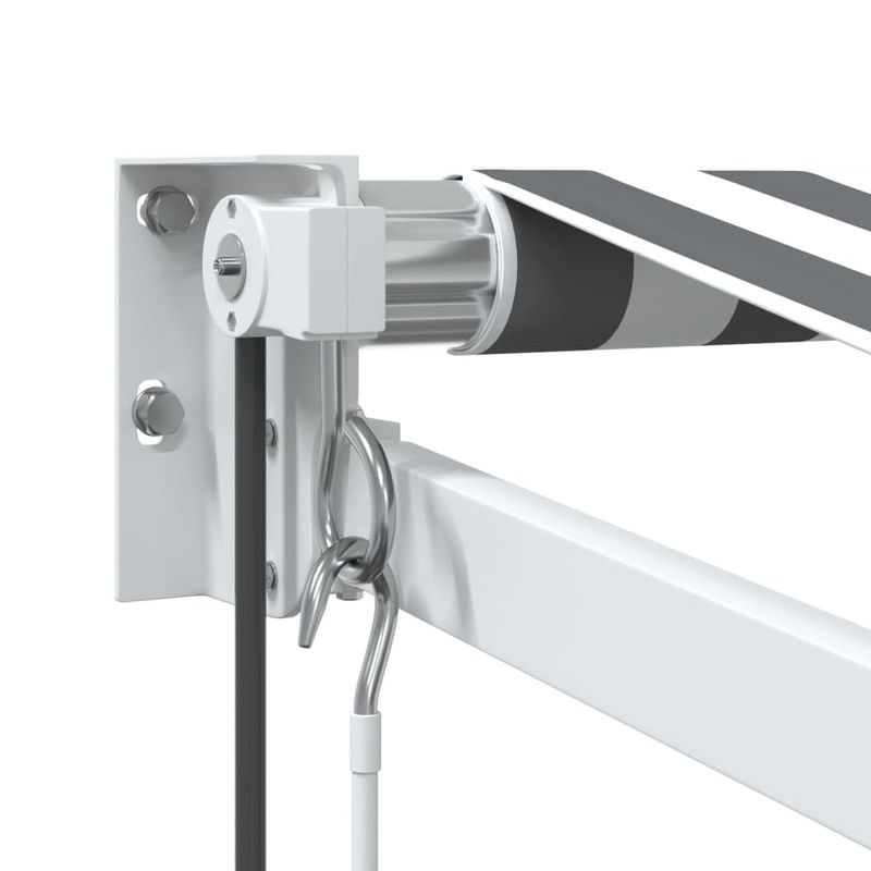 Casa si Gradina - Gradina si terasa - Umbrele si pavilioane - Pavilioane - Copertina retractabila antracit/alb, 4,5x3 m, textil/aluminiu - Infinity.ro