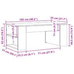 Casa si Gradina - Mobilier - Mese si birouri - Masute de cafea - Masuta de cafea, stejar sonoma, 102x55x42 cm, lemn prelucrat - Infinity.ro
