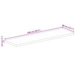 Casa si Gradina - Mobilier - Feronerie si accesorii mobila - Blat de masa, 100x40x2,5cm, dreptunghiular, lemn masiv reciclat (multicolor) - Infinity.ro
