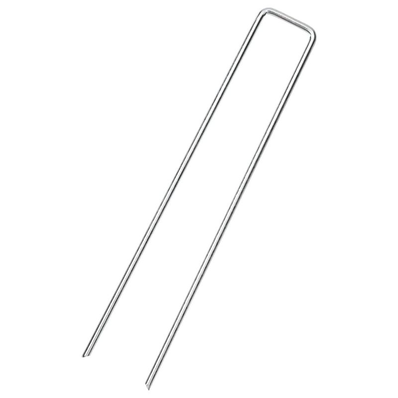 Sport si Outdoor - Camping - Accesorii corturi - Tarusi de pamant in forma de U 25 buc. 20x3,5cm otel galvanizat - Infinity.ro