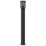 Casa si Gradina - Corpuri si surse de iluminat - Iluminat exterior - Felinare - Lampi de podea de exterior 3 buc. negru 110 cm otel inoxidabil - Infinity.ro