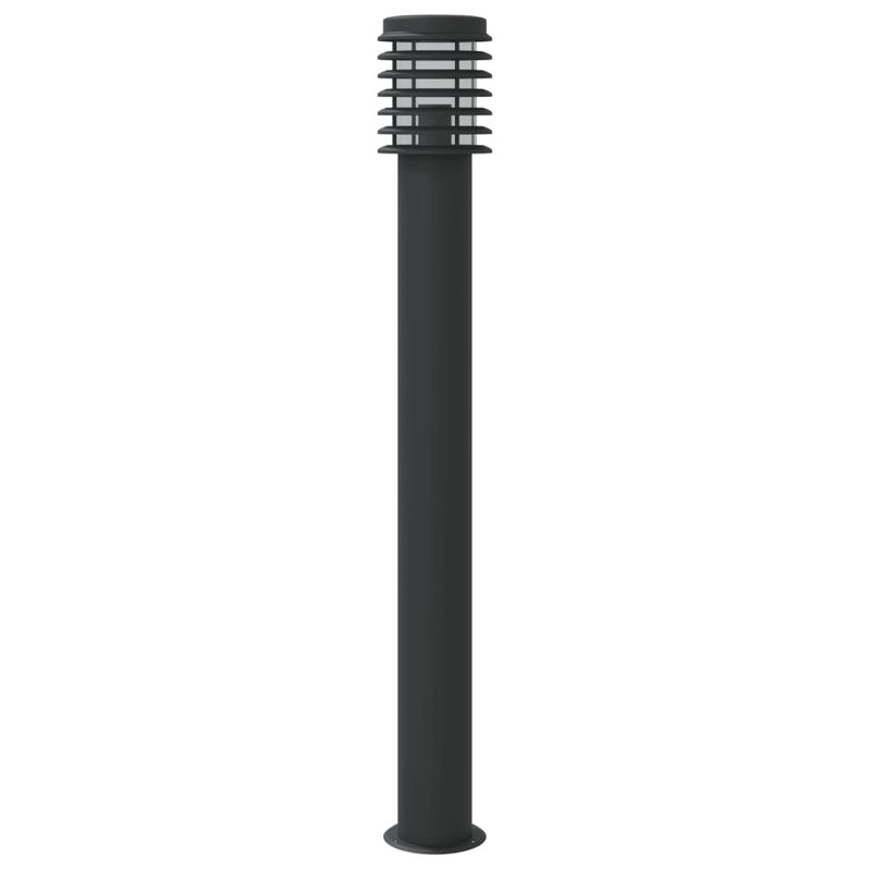 Casa si Gradina - Corpuri si surse de iluminat - Iluminat exterior - Felinare - Lampi de podea de exterior 3 buc. negru 110 cm otel inoxidabil - Infinity.ro