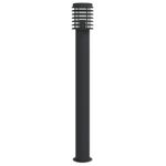Casa si Gradina - Corpuri si surse de iluminat - Iluminat exterior - Felinare - Lampi de podea de exterior 3 buc. negru 110 cm otel inoxidabil - Infinity.ro