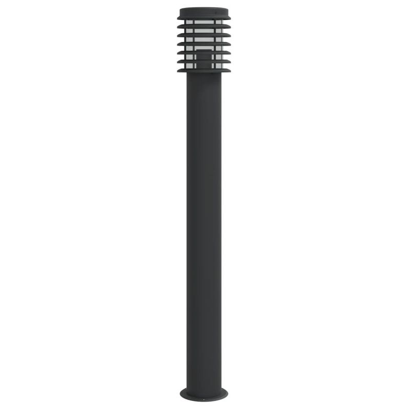 Casa si Gradina - Corpuri si surse de iluminat - Iluminat exterior - Felinare - Lampi de podea de exterior 3 buc. negru 110 cm otel inoxidabil - Infinity.ro