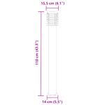 Casa si Gradina - Corpuri si surse de iluminat - Iluminat exterior - Felinare - Lampi de podea de exterior 3 buc. negru 110 cm otel inoxidabil - Infinity.ro