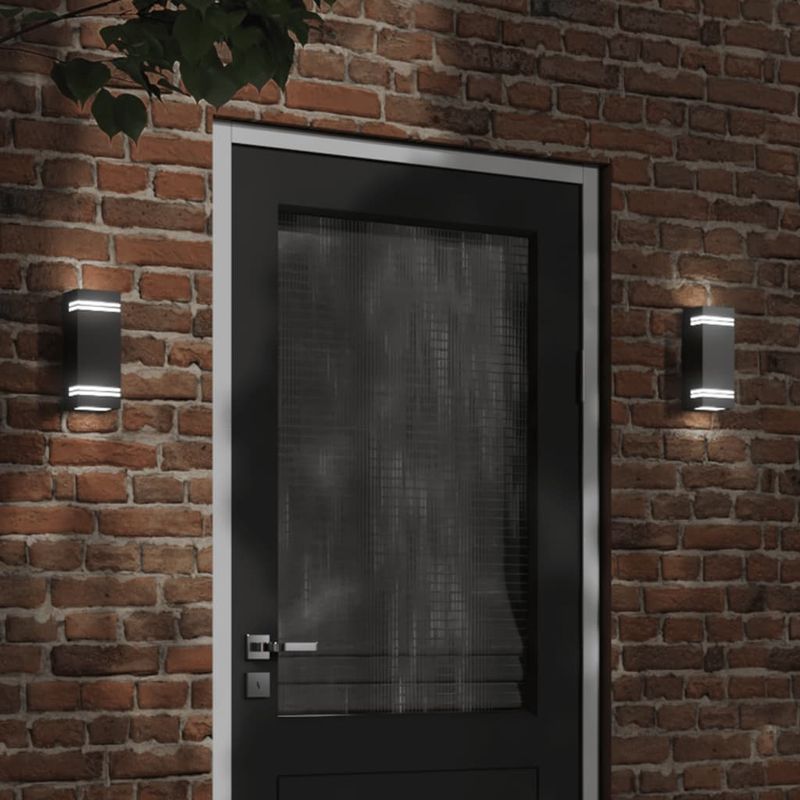 Casa si Gradina - Corpuri si surse de iluminat - Iluminat exterior - Felinare - Lampa exterioara de perete, negru, otel inoxidabil - Infinity.ro