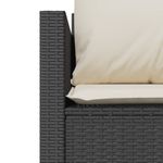 Casa si Gradina - Gradina si terasa - Mobilier exterior - Seturi mobila gradina - Set bistro cu perne, 3 piese, negru, poliratan - Infinity.ro