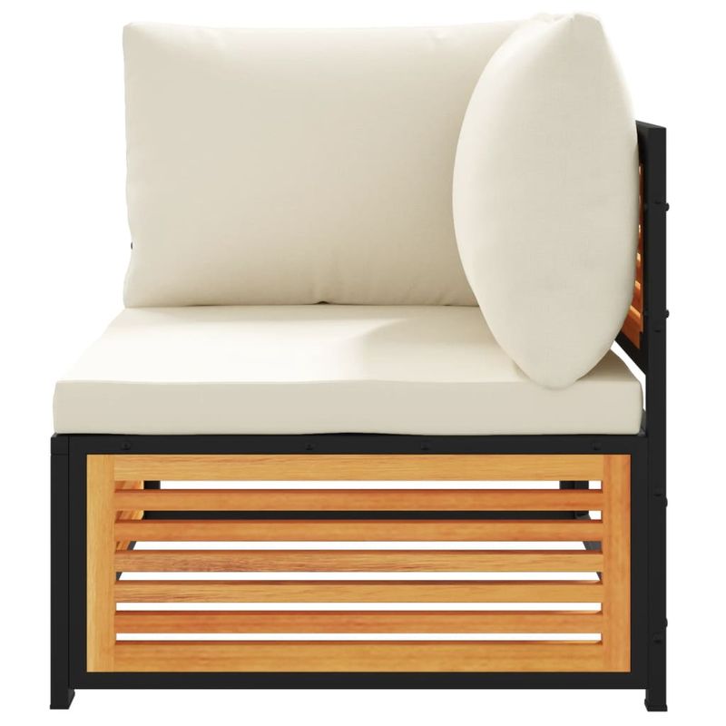 Casa si Gradina - Gradina si terasa - Mobilier exterior - Canapele si fotolii gradina - Canapea de colt de gradina, cu perne, lemn masiv acacia - Infinity.ro