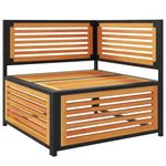 Casa si Gradina - Gradina si terasa - Mobilier exterior - Canapele si fotolii gradina - Canapea de colt de gradina, cu perne, lemn masiv acacia - Infinity.ro