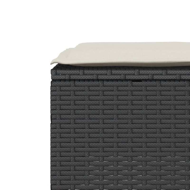 Casa si Gradina - Gradina si terasa - Mobilier exterior - Seturi mobila gradina - Set bistro cu perne, 3 piese, negru, poliratan - Infinity.ro