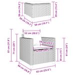 Casa si Gradina - Gradina si terasa - Mobilier exterior - Seturi mobila gradina - Set bistro cu perne, 3 piese, negru, poliratan - Infinity.ro