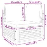 Casa si Gradina - Gradina si terasa - Mobilier exterior - Canapele si fotolii gradina - Canapea de colt de gradina, cu perne, lemn masiv acacia - Infinity.ro