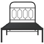 Casa si Gradina - Mobilier - Paturi si accesorii - Paturi - Cadru de pat metalic cu tablie, negru, 80x200 cm - Infinity.ro