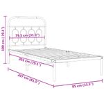 Casa si Gradina - Mobilier - Paturi si accesorii - Paturi - Cadru de pat metalic cu tablie, negru, 80x200 cm - Infinity.ro