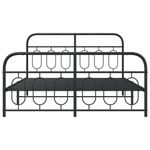 Casa si Gradina - Mobilier - Paturi si accesorii - Paturi - Cadru pat metalic cu tablie de cap/picioare, negru, 140x200 cm - Infinity.ro