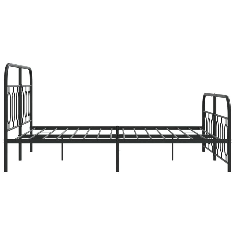 Casa si Gradina - Mobilier - Paturi si accesorii - Paturi - Cadru pat metalic cu tablie de cap/picioare, negru, 140x200 cm - Infinity.ro
