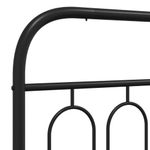 Casa si Gradina - Mobilier - Paturi si accesorii - Paturi - Cadru pat metalic cu tablie de cap/picioare, negru, 140x200 cm - Infinity.ro