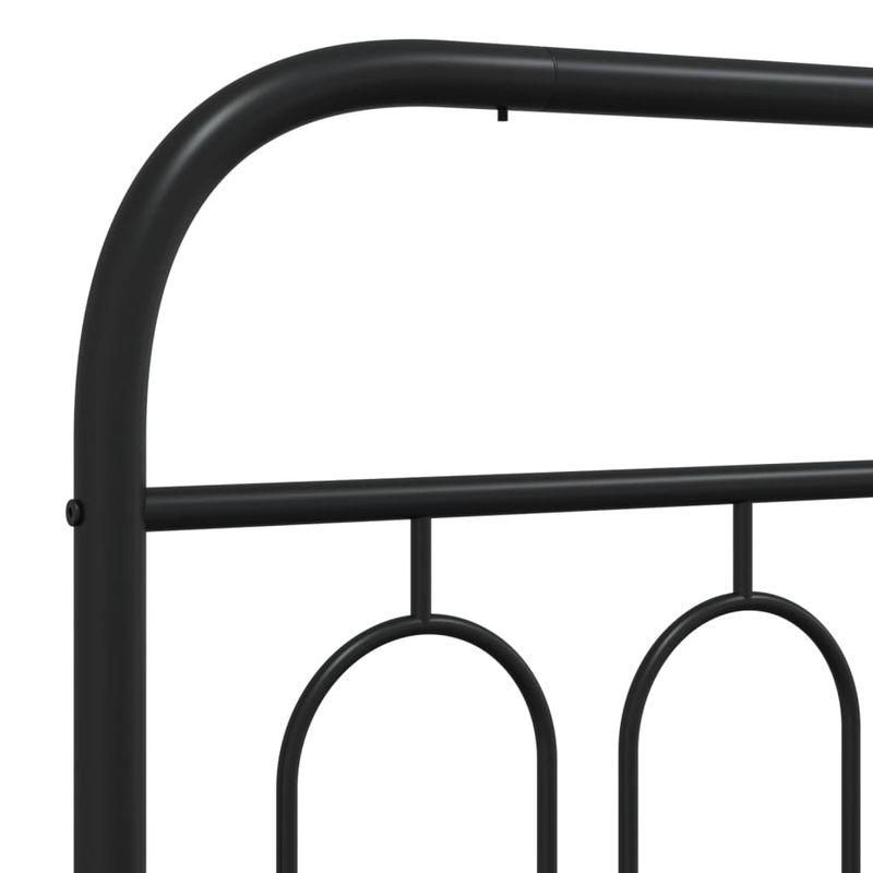 Casa si Gradina - Mobilier - Paturi si accesorii - Paturi - Cadru pat metalic cu tablie de cap/picioare, negru, 140x200 cm - Infinity.ro