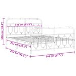 Casa si Gradina - Mobilier - Paturi si accesorii - Paturi - Cadru pat metalic cu tablie de cap/picioare, negru, 140x200 cm - Infinity.ro