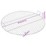 Casa si Gradina - Gradina si terasa - Gratare si accesorii - Accesorii gratare - Grill de gratar cu manere, rotund, Ø54 cm otel inoxidabil 304 - Infinity.ro