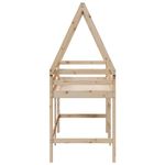 Casa si Gradina - Mobilier - Paturi si accesorii - Paturi - Pat etajat cu scara si acoperis, alb, 90x190 cm, lemn masiv pin - Infinity.ro