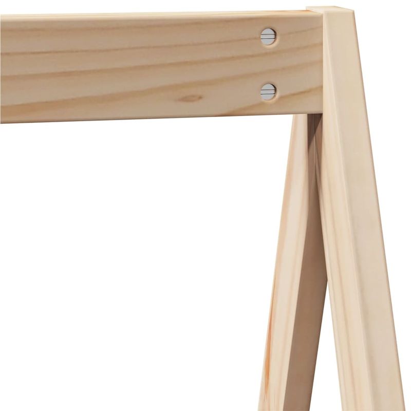 Casa si Gradina - Mobilier - Paturi si accesorii - Paturi - Pat etajat cu scara si acoperis, alb, 90x190 cm, lemn masiv pin - Infinity.ro