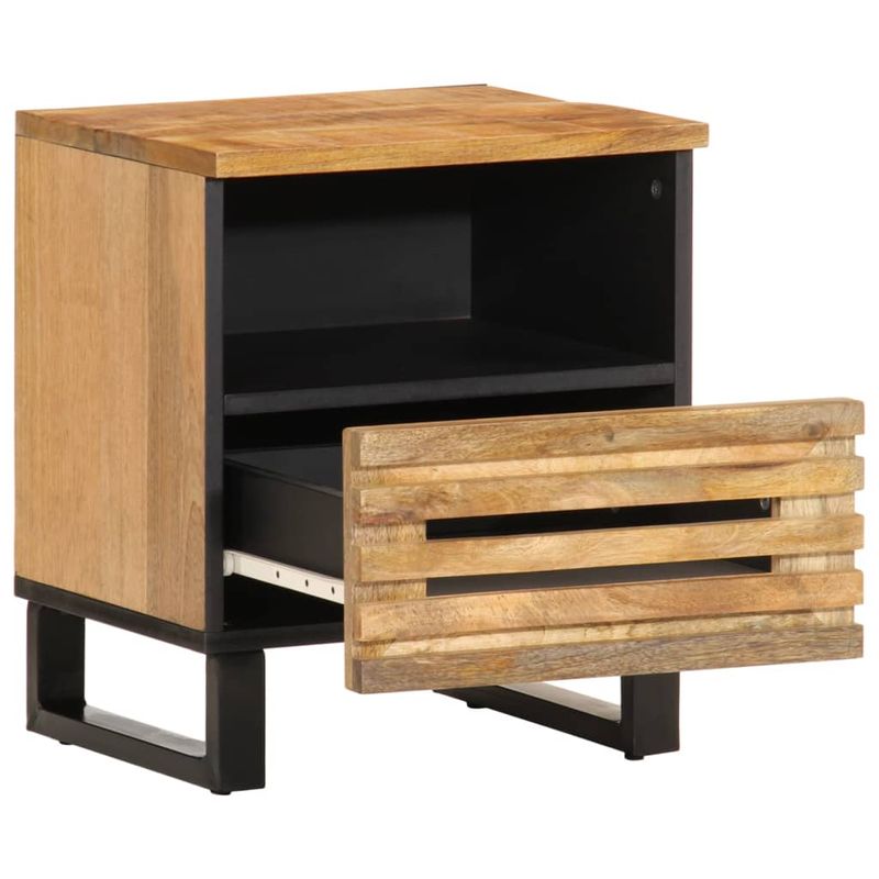 Casa si Gradina - Mobilier - Comode si corpuri - Noptiere - Noptiere, 2 buc., 40x33x46 cm, lemn masiv de mango brut - Infinity.ro
