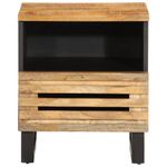 Casa si Gradina - Mobilier - Comode si corpuri - Noptiere - Noptiere, 2 buc., 40x33x46 cm, lemn masiv de mango brut - Infinity.ro