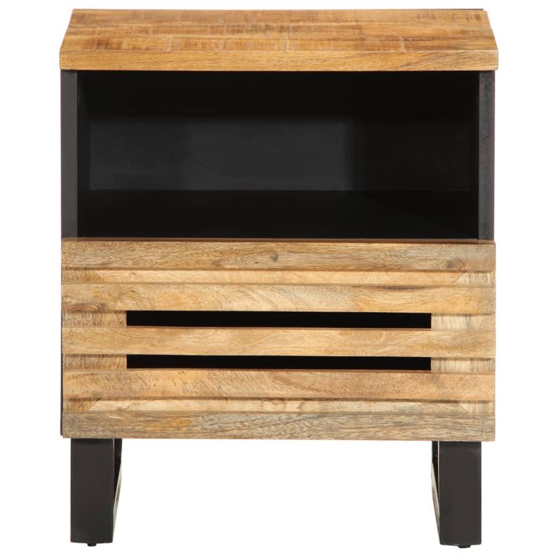 Casa si Gradina - Mobilier - Comode si corpuri - Noptiere - Noptiere, 2 buc., 40x33x46 cm, lemn masiv de mango brut - Infinity.ro
