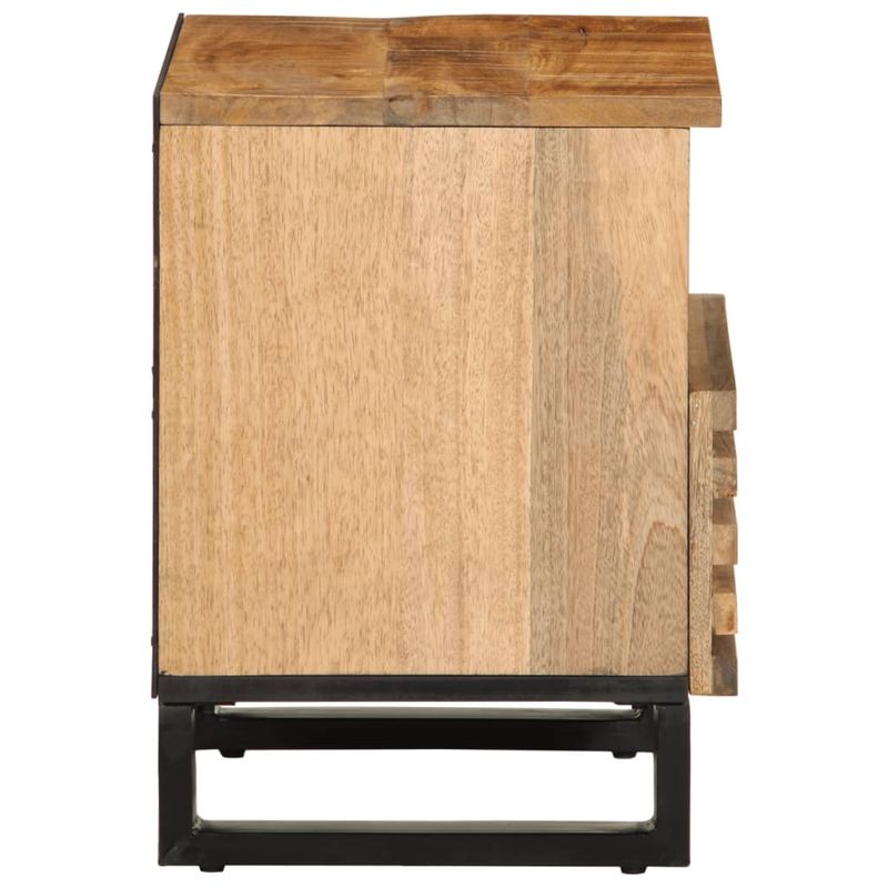 Casa si Gradina - Mobilier - Comode si corpuri - Noptiere - Noptiere, 2 buc., 40x33x46 cm, lemn masiv de mango brut - Infinity.ro
