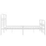 Casa si Gradina - Mobilier - Paturi si accesorii - Paturi - Cadru de pat metalic cu tablie, alb, 150x200 cm - Infinity.ro