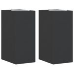 Casa si Gradina - Corpuri si surse de iluminat - Iluminat exterior - Felinare - Lampi exterioare de perete cu LED 2 buc. negru, aluminiu turnat - Infinity.ro