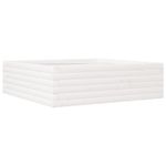 Casa si Gradina - Gradinarit si plante - Plante si ghivece - Ghivece si suporturi - Jardiniera de gradina, alb, 80x80x23 cm, lemn masiv de pin - Infinity.ro