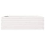 Casa si Gradina - Gradinarit si plante - Plante si ghivece - Ghivece si suporturi - Jardiniera de gradina, alb, 80x80x23 cm, lemn masiv de pin - Infinity.ro