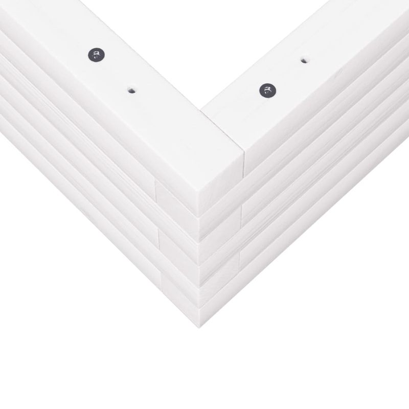 Casa si Gradina - Gradinarit si plante - Plante si ghivece - Ghivece si suporturi - Jardiniera de gradina, alb, 80x80x23 cm, lemn masiv de pin - Infinity.ro