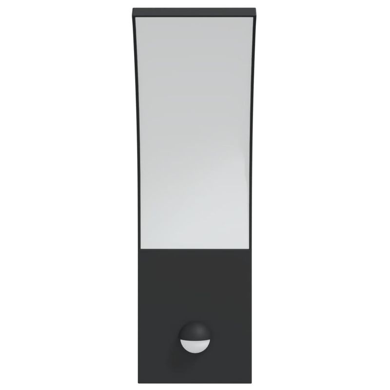 Casa si Gradina - Corpuri si surse de iluminat - Iluminat exterior - Felinare - Lampi exterioare de perete cu LED/senzor 2 buc. negru aluminiu - Infinity.ro