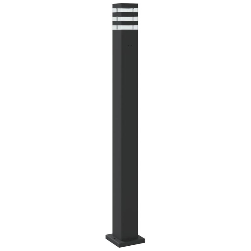 Casa si Gradina - Corpuri si surse de iluminat - Iluminat exterior - Felinare - Lampa exterioara de podea cu senzor, negru, 110 cm, aluminiu - Infinity.ro