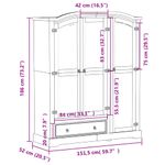 Casa si Gradina - Mobilier - Dulapuri si sifoniere - Sifoniere - Sifonier „Corona”, 151,5x52x186 cm, lemn masiv de pin - Infinity.ro