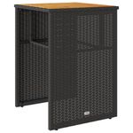 Casa si Gradina - Gradina si terasa - Mobilier exterior - Seturi mobila gradina - Set bistro cu perne, 3 piese, negru, poliratan - Infinity.ro