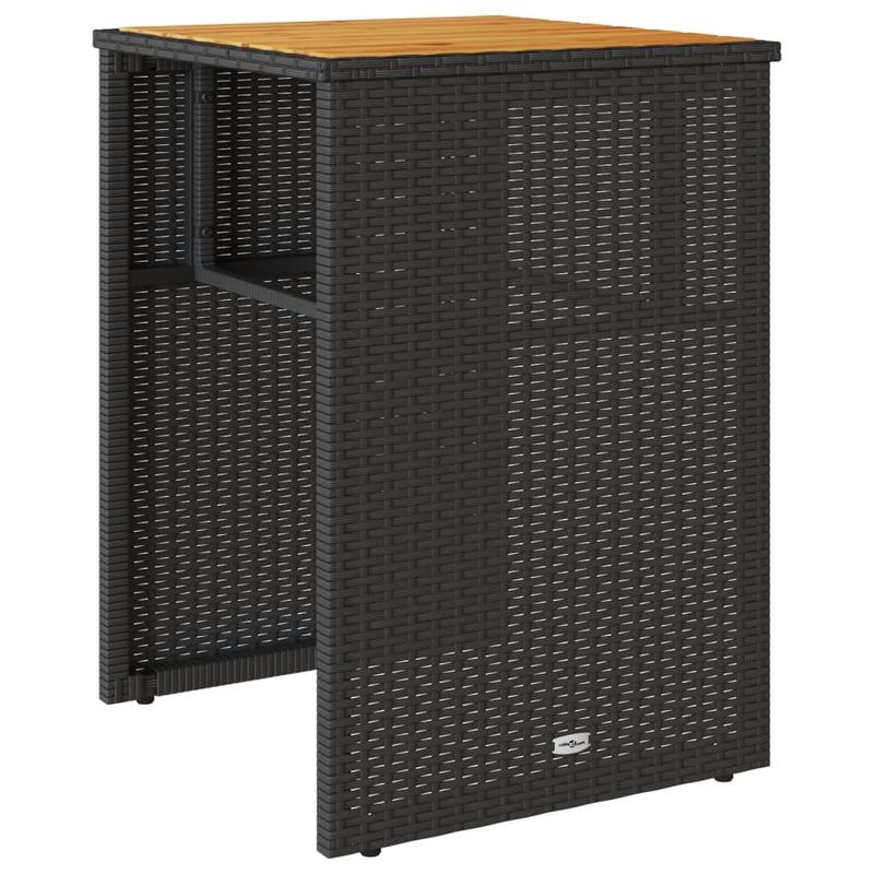 Casa si Gradina - Gradina si terasa - Mobilier exterior - Seturi mobila gradina - Set bistro cu perne, 3 piese, negru, poliratan - Infinity.ro