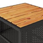 Casa si Gradina - Gradina si terasa - Mobilier exterior - Seturi mobila gradina - Set bistro cu perne, 3 piese, negru, poliratan - Infinity.ro