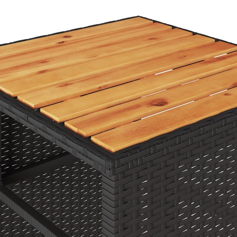 Casa si Gradina - Gradina si terasa - Mobilier exterior - Seturi mobila gradina - Set bistro cu perne, 3 piese, negru, poliratan - Infinity.ro