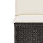 Casa si Gradina - Gradina si terasa - Mobilier exterior - Seturi mobila gradina - Set bistro cu perne, 3 piese, negru, poliratan - Infinity.ro