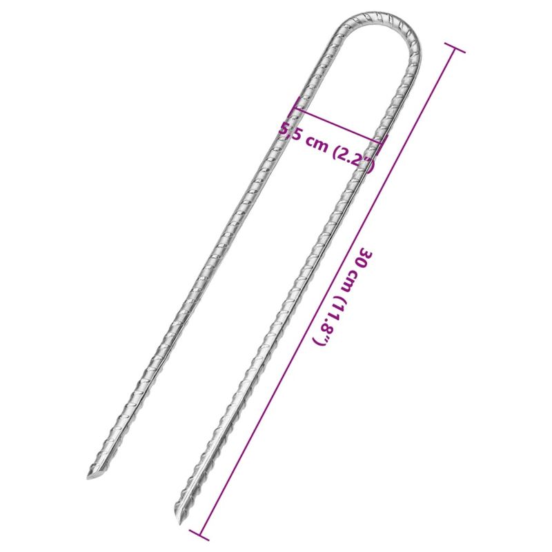 Sport si Outdoor - Camping - Accesorii corturi - Tarusi de cort, 12 buc., 30 cm, Ø7 mm, otel galvanizat - Infinity.ro