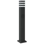 Casa si Gradina - Corpuri si surse de iluminat - Iluminat exterior - Felinare - Lampi exterioare de podea cu priza, 3 buc. negru 80 cm aluminiu - Infinity.ro